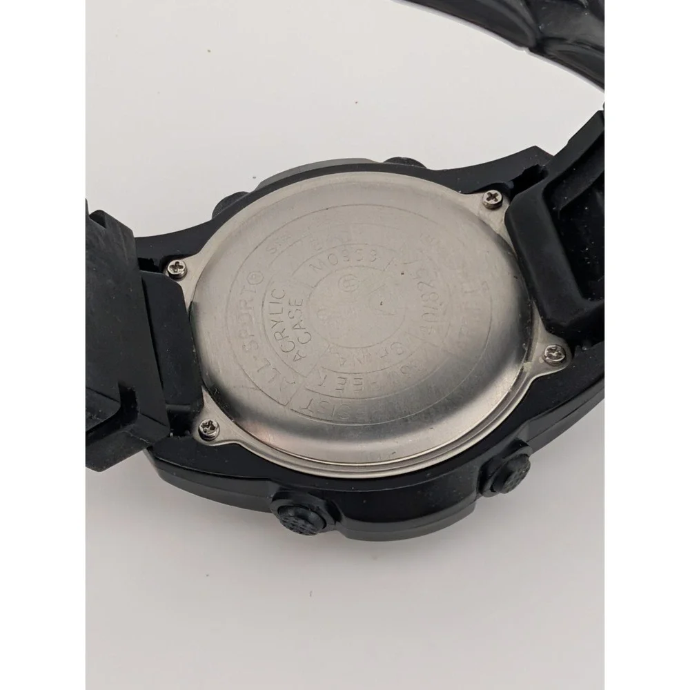 Armitron Pro Sport Ditial Watch Men‎ 49mm Case Black 40/8257- New Battery
